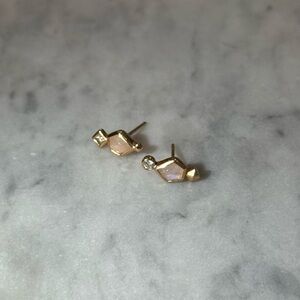 Kendra Scott Rose Gold & Moonstone Geometric Earrings